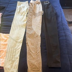 GYMSHARK army green Flex Leggings